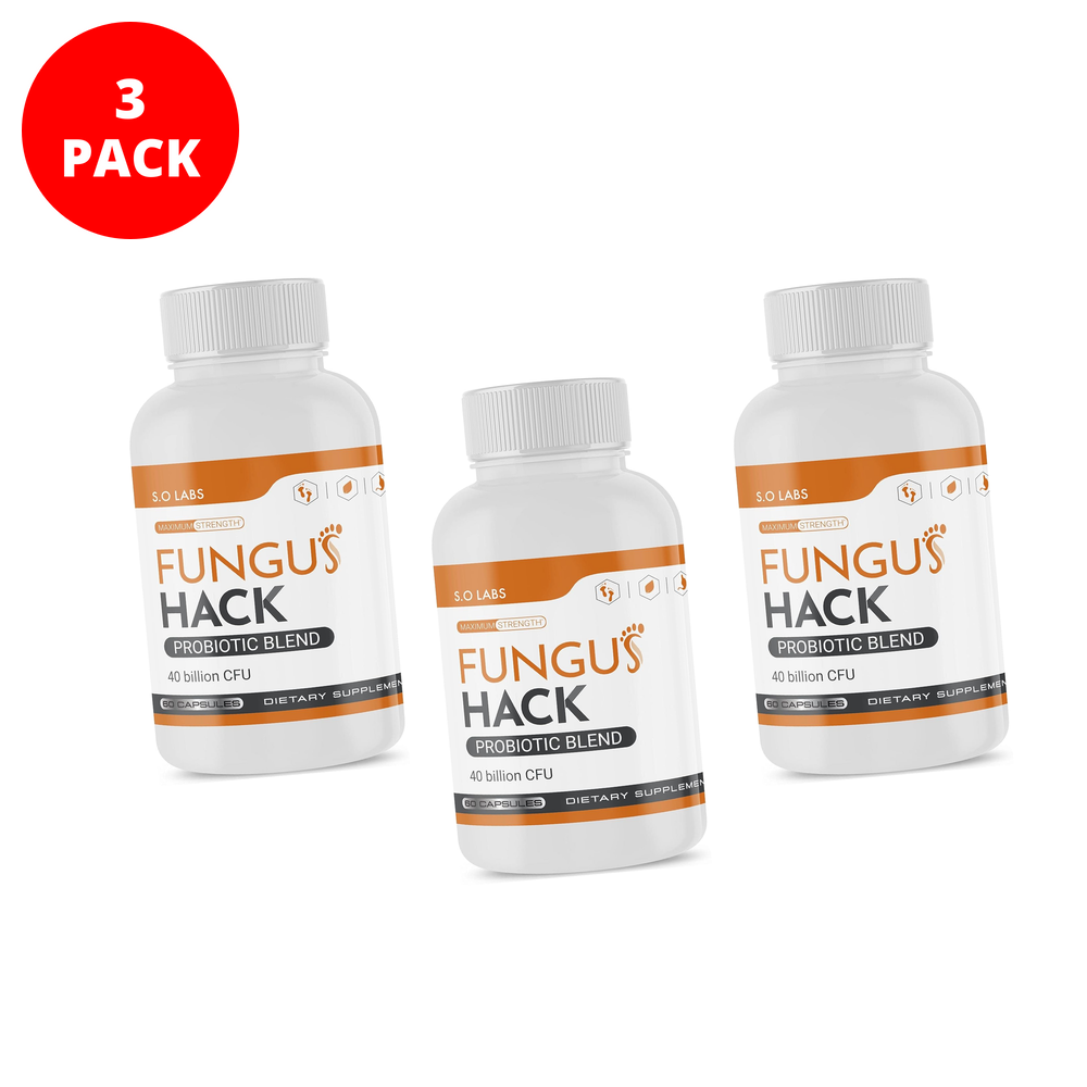 FUNGUS HACK Probiotic Internal Nail Fungus Fighter [Max Strength] (180 Capsules)